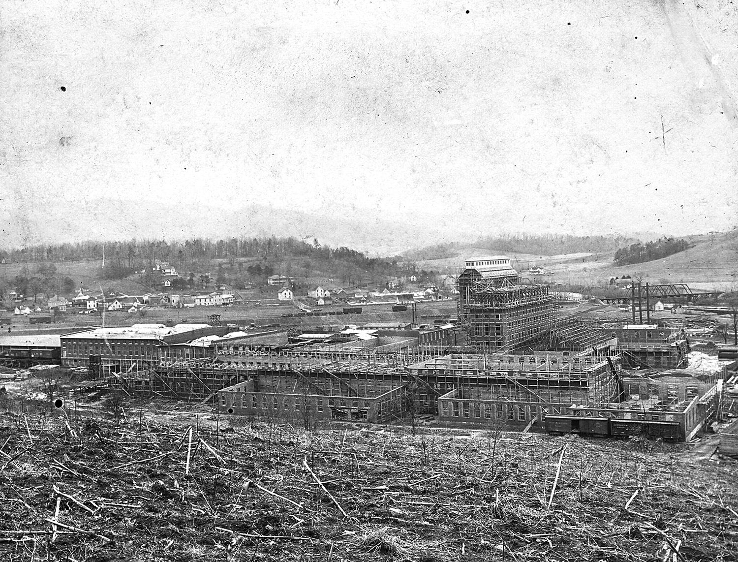 Mill construction to the south